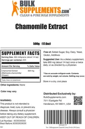 Label for Chamomile Extract