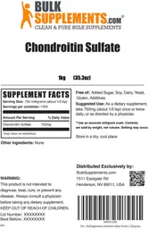 Label for Chondroitin Sulfate