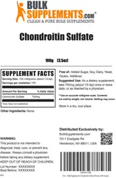 Label for Chondroitin Sulfate