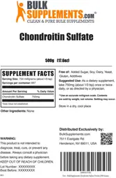 Label for Chondroitin Sulfate