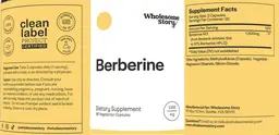 Label for Berberine 1500 mg