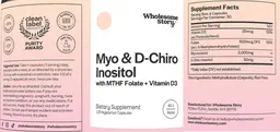 Label for Myo & D-Chiro Inositol with MTHF Folate + Vitamin D