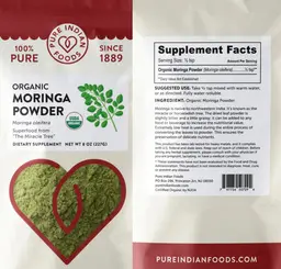 Label for Organic Moringa Powder