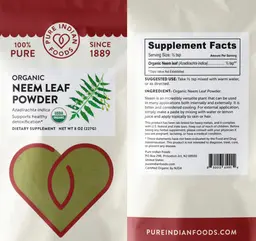 Label for Organic Neem Leaf Powder