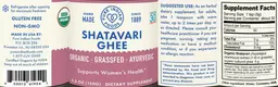 Label for Organic Shatavari Ghee