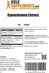 Label for Gynostemma Extract