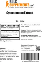 Label for Gynostemma Extract