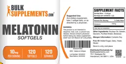 Label for Melatonin Softgels 10 mg