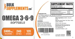 Label for Omega 3-6-9 Softgels 2400 mg
