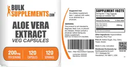 Label for Aloe Vera Extract 200 mg