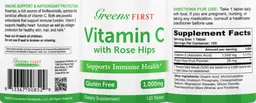 Label for Vitamin C with Rose Hips