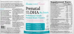 Label for Prenatal with Vegan DHA plus Probiotics