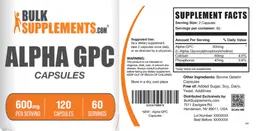 Label for Alpha GPC 600 mg Capsules