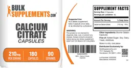 Label for Calcium Citrate 210 mg Capsules