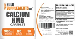 Label for Calcium HMB 1000 mg Capsules