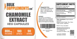 Label for Chamomile Extract 800 mg Veg Capsules