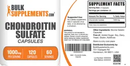 Label for Chondroitin Sulfate 1000 mg Capsules