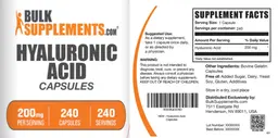 Label for Hyaluronic Acid 200 mg Capsules