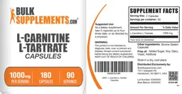 Label for L-Carnitine L-Tartrate 1000 mg Capsules