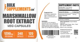 Label for Marshmallow Root Extract 1200 mg Veg Capsules
