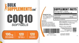 Label for CoQ10 100 mg Softgels