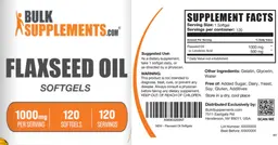 Label for Flaxseed Oil 1000 mg Softgels