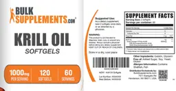 Label for Krill Oil 1000 mg Softgels