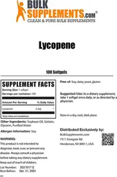 Label for Lycopene