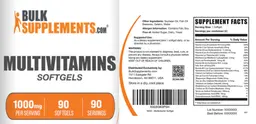 Label for Multivitamins 1000 mg Softgels