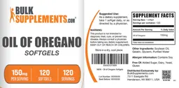 Label for Oil of Oregano 150 mg Softgels