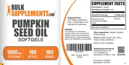 Label for Pumpkin Seed Oil 1000 mg Softgels