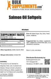 Label for Salmon Oil Softgels
