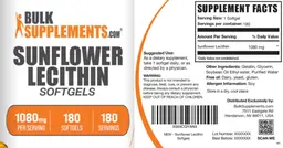 Label for Sunflower Lecithin 1080 mg Softgels