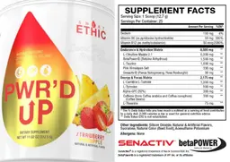 Label for PWR'D UP Strawberry Pineapple