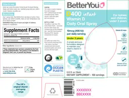 Label for D400 Infant Vitamin D Daily Oral Spray