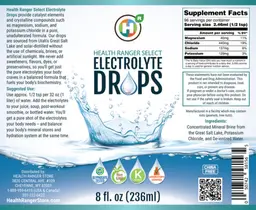 Label for Electrolyte Drops
