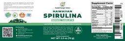 Label for Hawaiian Spirulina 500 mg Tablets