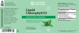 Label for Liquid Chlorophyll ES Natural Mint Flavor