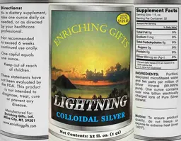 Label for Lightning Colloidal Silver