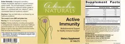 Label for Active Immunity