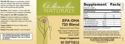 Label for EPA-DHA 720 Blend Lemon-Lime Flavor