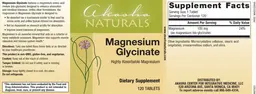 Label for Magnesium Glycinate
