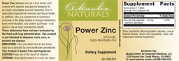 Label for Power Zinc