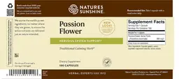 Label for Passion Flower