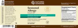 Label for Seasonal Allergy