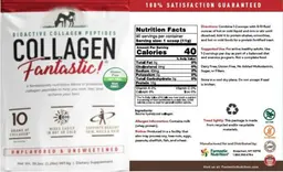 Label for Collagen Fantastic! Unflavored