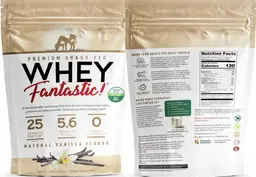 Label for Whey Fantastic! Natural Vanilla Flavor