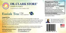 Label for Essiak Tea