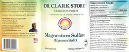 Label for Magnesium Sulfate (Epsom Salt) 1,030 mg