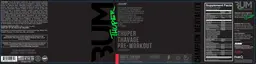 Label for Thuper Thavage Pre-Workout White Cherry
